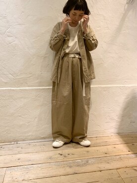 「RNA」｜「アイテム（スウェット）」を使った、hiroseさん（レディース・155cm）の春コーディネート