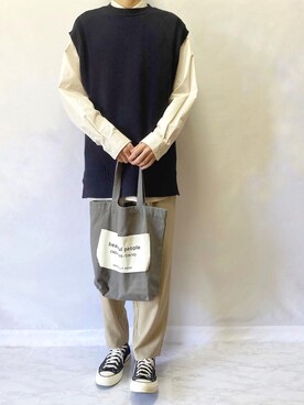 Gu ジーユー のベストを使ったメンズ人気ファッションコーディネート Wear