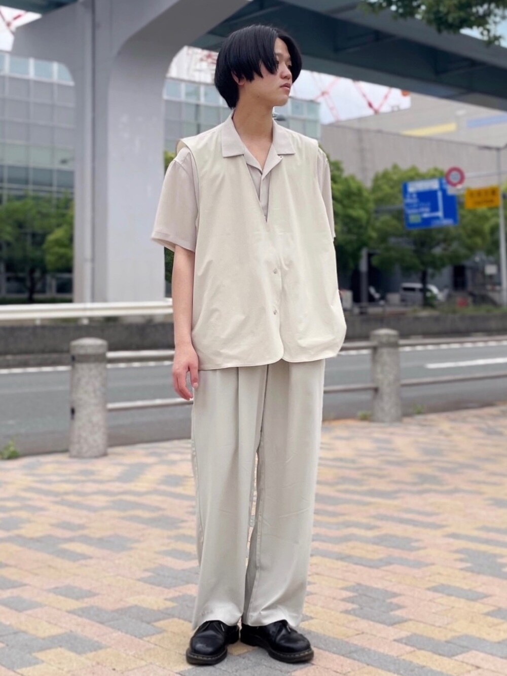 wataruさんの「シアーヨウリュウオープンカラーシャツ（SENSE OF PLACE by URBAN RESEARCH）」を使ったコーディネートの1枚目の写真