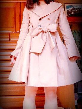 「REDYAZEL（レディアゼル）のアイテム（トレンチコート）」を使った、mieさん（レディース・157cm）の春コーディネート