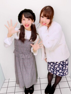 「うしろリボン」｜mieさん（レディース・157cm）の冬コーディネート