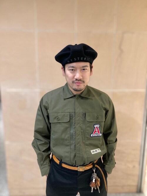 Hysteric Glamour阪急ﾒﾝｽﾞ東京店hyshmt05さんのハンチング ベレー帽を使ったコーディネート Zozotown