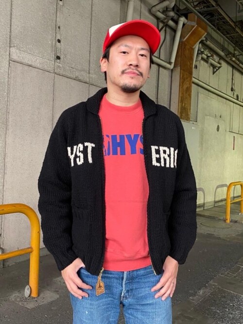 Hysteric Glamour阪急ﾒﾝｽﾞ東京店hyshmt05さんのキャップを使ったコーディネート Zozotown