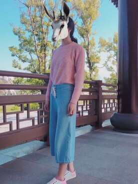 「6IXTY8IGHTのアイテム（パンツ）」を使った、Makiさん（レディース・163cm）の冬コーディネート