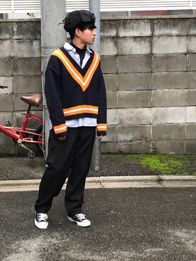 「neonsign」｜「アイテム（キャップ）」を使った、だいきさん（メンズ・168cm）の冬コーディネート