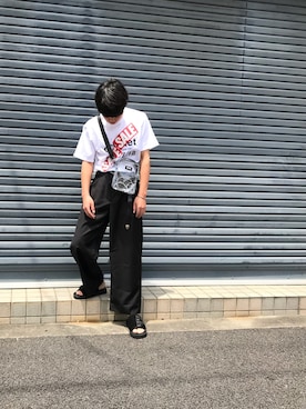 「MYne（マイン）のアイテム（バッグ）」を使った、だいきさん（メンズ・168cm）の春コーディネート