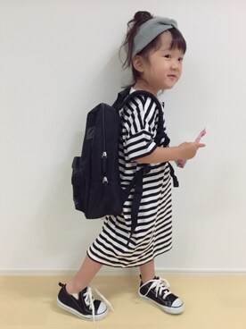「コンバース」｜kanaさん（キッズ・90cm）の夏コーディネート