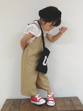 「コンバース風」｜kanaさん（キッズ・90cm）の夏コーディネート