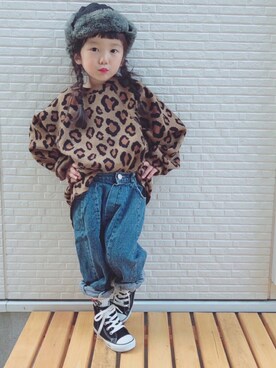 「アイラブCONVERSE」｜kanaさん（キッズ・100cm）の秋コーディネート