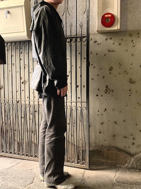 「HELMUT LANG（ヘルムートラング）のアイテム（ナイロンジャケット）」を使った、かいせいさん（メンズ・164cm）の冬コーディネート