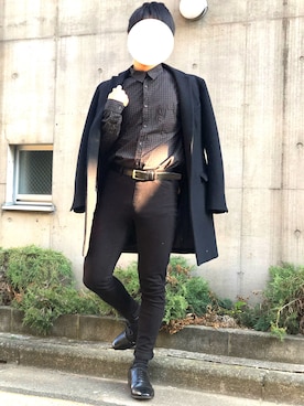 「JOURNAL STANDARD relume（ジャーナルスタンダード　レリューム）のアイテム（チェスターコート）」を使った、OGさん（メンズ・165cm）の冬コーディネート