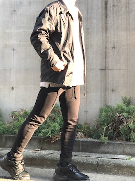 「レイヤードstyle」｜「アイテム（ナイロンジャケット）」を使った、OGさん（メンズ・165cm）の冬コーディネート