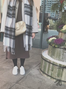「JOURNAL STANDARD relume（ジャーナルスタンダード　レリューム）のアイテム（ムートンコート）」を使った、nicoさん（レディース・161cm）の冬コーディネート