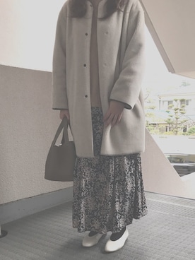 「JOURNAL STANDARD relume（ジャーナルスタンダード　レリューム）のアイテム（ムートンコート）」を使った、nicoさん（レディース・161cm）の冬コーディネート