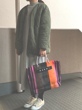 「MARNI」｜「アイテム（その他アウター）」を使った、nicoさん（レディース・161cm）の冬コーディネート