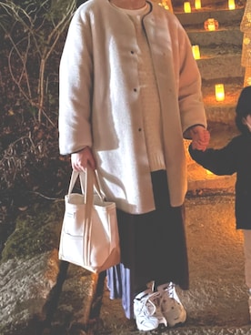 「JOURNAL STANDARD relume（ジャーナルスタンダード　レリューム）のアイテム（ムートンコート）」を使った、nicoさん（レディース・161cm）の冬コーディネート