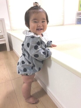 「9ヶ月」｜「アイテム（その他）」を使った、Riさん（キッズ・70cm）の春コーディネート