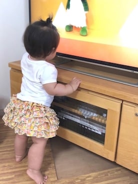 「fafa（フェフェ）のアイテム（パンツ）」を使った、Riさん（キッズ・70cm）の夏コーディネート