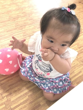 「fafa（フェフェ）のアイテム（パンツ）」を使った、Riさん（キッズ・70cm）の夏コーディネート