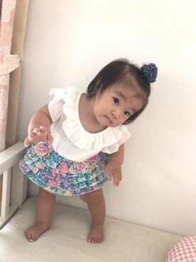 「fafa（フェフェ）のアイテム（パンツ）」を使った、Riさん（キッズ・70cm）の夏コーディネート