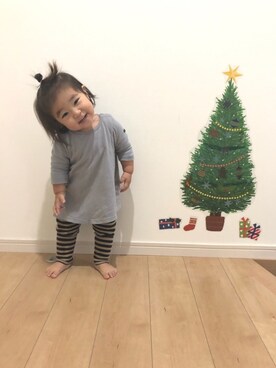 「1歳5ヶ月」｜「アイテム（ワンピース/ドレス）」を使った、Riさん（キッズ・80cm）の冬コーディネート