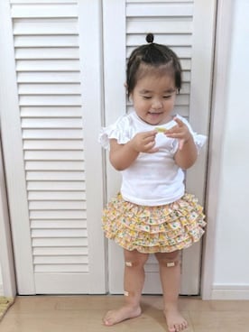 「fafa（フェフェ）のアイテム」を使った、Riさん（キッズ・80cm）の夏コーディネート