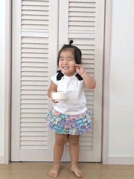 「fafa（フェフェ）のアイテム」を使った、Riさん（キッズ・80cm）の夏コーディネート