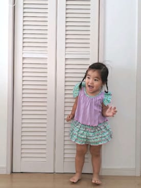 「fafa（フェフェ）のアイテム」を使った、Riさん（キッズ・80cm）の秋コーディネート