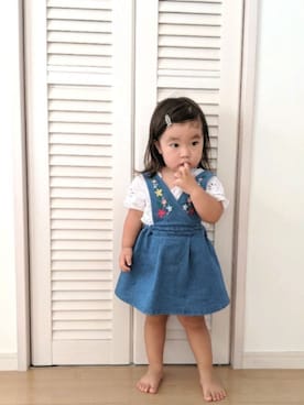 「2歳3ヶ月」｜「アイテム（ワンピース/ドレス）」を使った、Riさん（キッズ・80cm）の秋コーディネート