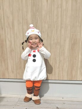 「2歳3ヶ月」｜「アイテム（レッグウェア）」を使った、Riさん（キッズ・80cm）の秋コーディネート