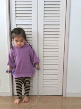 「2歳3ヶ月」｜「アイテム（レッグウェア）」を使った、Riさん（キッズ・80cm）の秋コーディネート