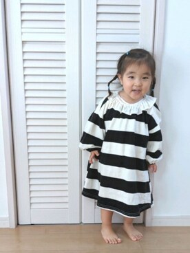 「2歳3ヶ月」｜「アイテム（ワンピース/ドレス）」を使った、Riさん（キッズ・80cm）の秋コーディネート