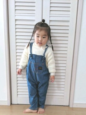 「2歳5ヶ月」｜「アイテム（オールインワン・サロペット）」を使った、Riさん（キッズ・80cm）の冬コーディネート