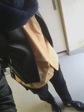 「マーチン」｜「アイテム（ライダースジャケット）」を使った、masaさん（メンズ・178cm）の冬コーディネート