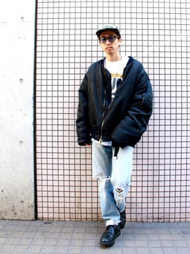 「ドラフトリーバイス」｜林 大樹 PERCUTさん（メンズ・170cm）の冬コーディネート