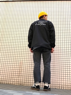 「ドラフトリーバイス」｜「アイテム（スニーカー）」を使った、林 大樹 PERCUTさん（メンズ・170cm）の冬コーディネート