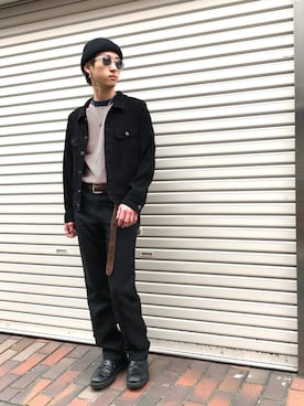 「アイテム（ブーツ）」を使った、林 大樹 PERCUTさん（メンズ・170cm）の春コーディネート