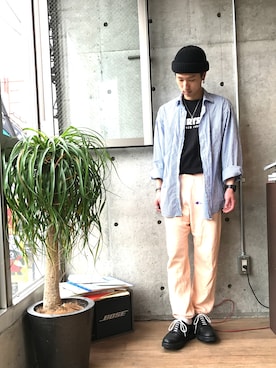 「CAMINANDO（カミナンド）のアイテム」を使った、林 大樹 PERCUTさん（メンズ・170cm）の春コーディネート