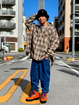 「Beno（ビーノ）のアイテム」を使った、En serio TOKYO officialさん（メンズ・172cm）の冬コーディネート