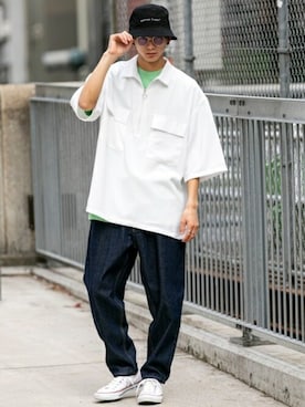 「Beno（ビーノ）のアイテム」を使った、En serio TOKYO officialさん（メンズ・175cm）の夏コーディネート