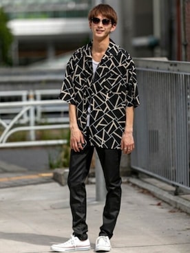 「モノトーン」｜En serio TOKYO officialさん（メンズ・175cm）の夏コーディネート