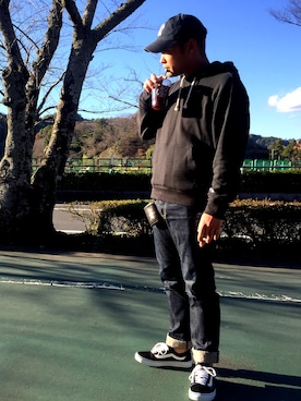 「PRPS（ピーアールピーエス）のアイテム」を使った、たろゆーさん（メンズ・175cm）の冬コーディネート