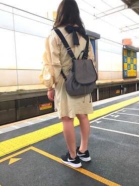 「アイテム（シャツワンピース）」を使った、choco coさん（レディース・154cm・20代）の秋コーディネート