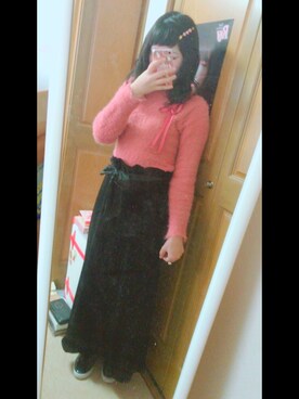 「BUBBLES（バブルス）のアイテム（パンツ）」を使った、みずみんさん（レディース・162cm）の冬コーディネート