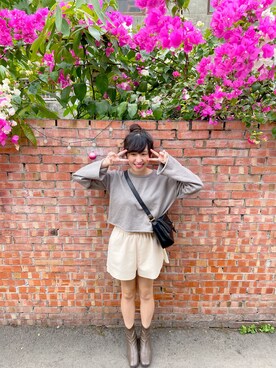 「NOのアイテム（バッグ）」を使った、Rakieさん（レディース・148cm）の春コーディネート