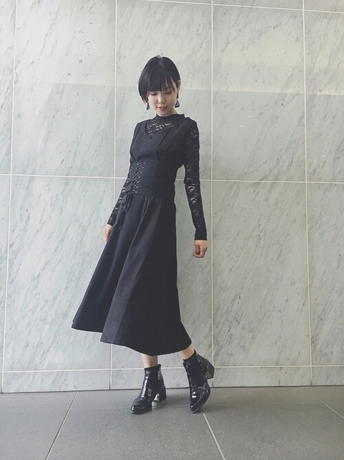 レザーハイヒールライダーアンクルブーツ