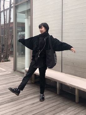 「Yohji Yamamoto（ヨウジヤマモト）のアイテム（レッグウェア）」を使った、COLLENTE(ambi)さん（レディース・160cm）の春コーディネート