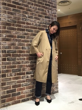 「FIL DE FER（フィルデフェール）のアイテム（その他アウター）」を使った、maya.さん（レディース・160cm）の冬コーディネート