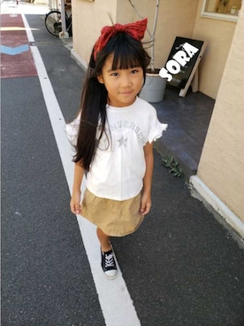 「CELINE（セリーヌ）のアイテム」を使った、sora☆さん（キッズ・120cm）の夏コーディネート