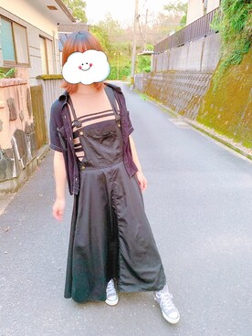 「CONVERSE（コンバース）のconverse(コンバース) NEXTAR110 HI(ネクスター110HI)（スニーカー、グレー系）」を使った、hu-minさん（レディース・157cm）の秋コーディネート